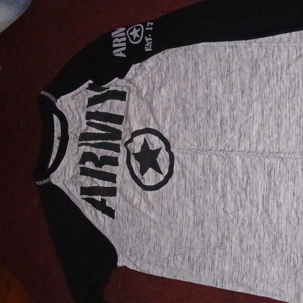 Stylish Kids Long Sleeve Army Graphic Tee